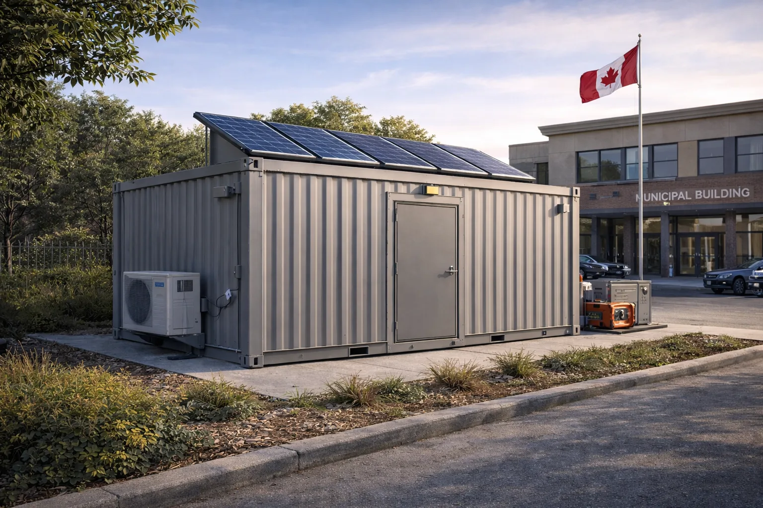 Solar-powered secure equipment shelter