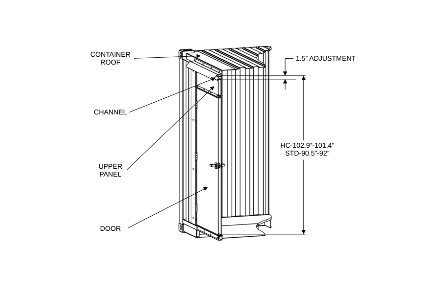 Interior Division Wall with - 32” Door Kit - Image 6