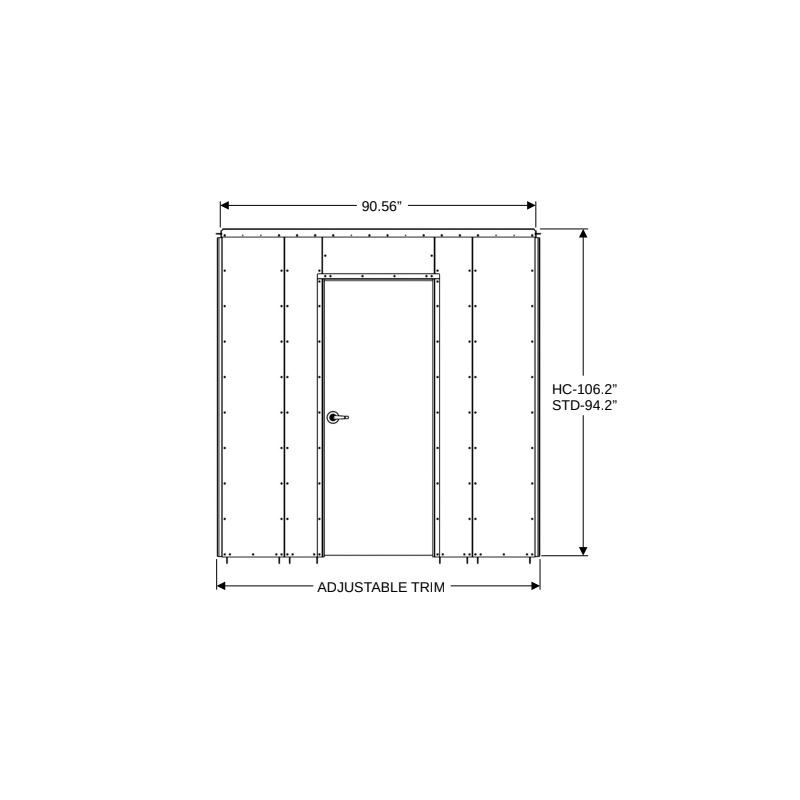 Interior Division Wall with - 32” Door Kit - Image 4